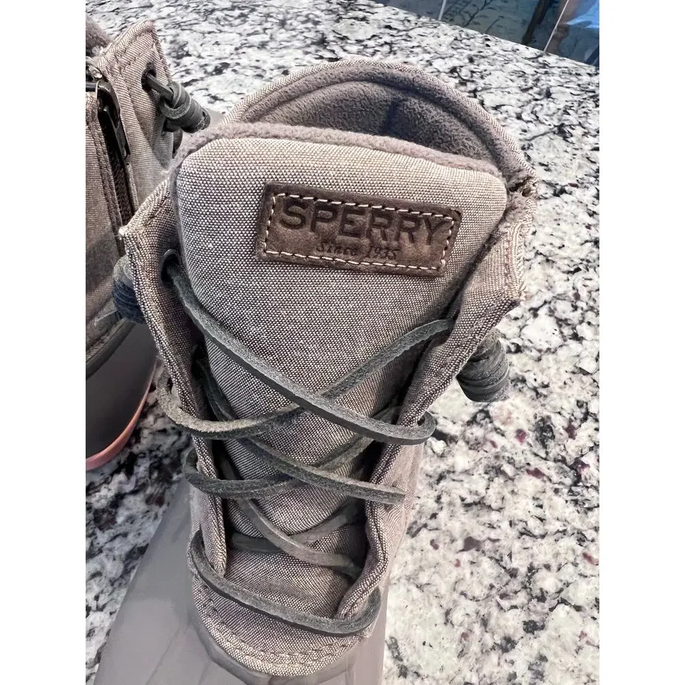 Sperry gray saltwater pop outsole duck rain snow boots size women’s 11